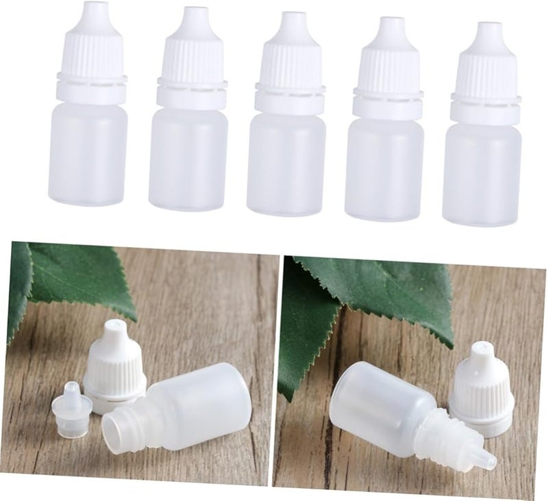 10 Sets 5ml Plastic Mini Dropper Bottles White Squeezable Essential Oil Storage - Image 4